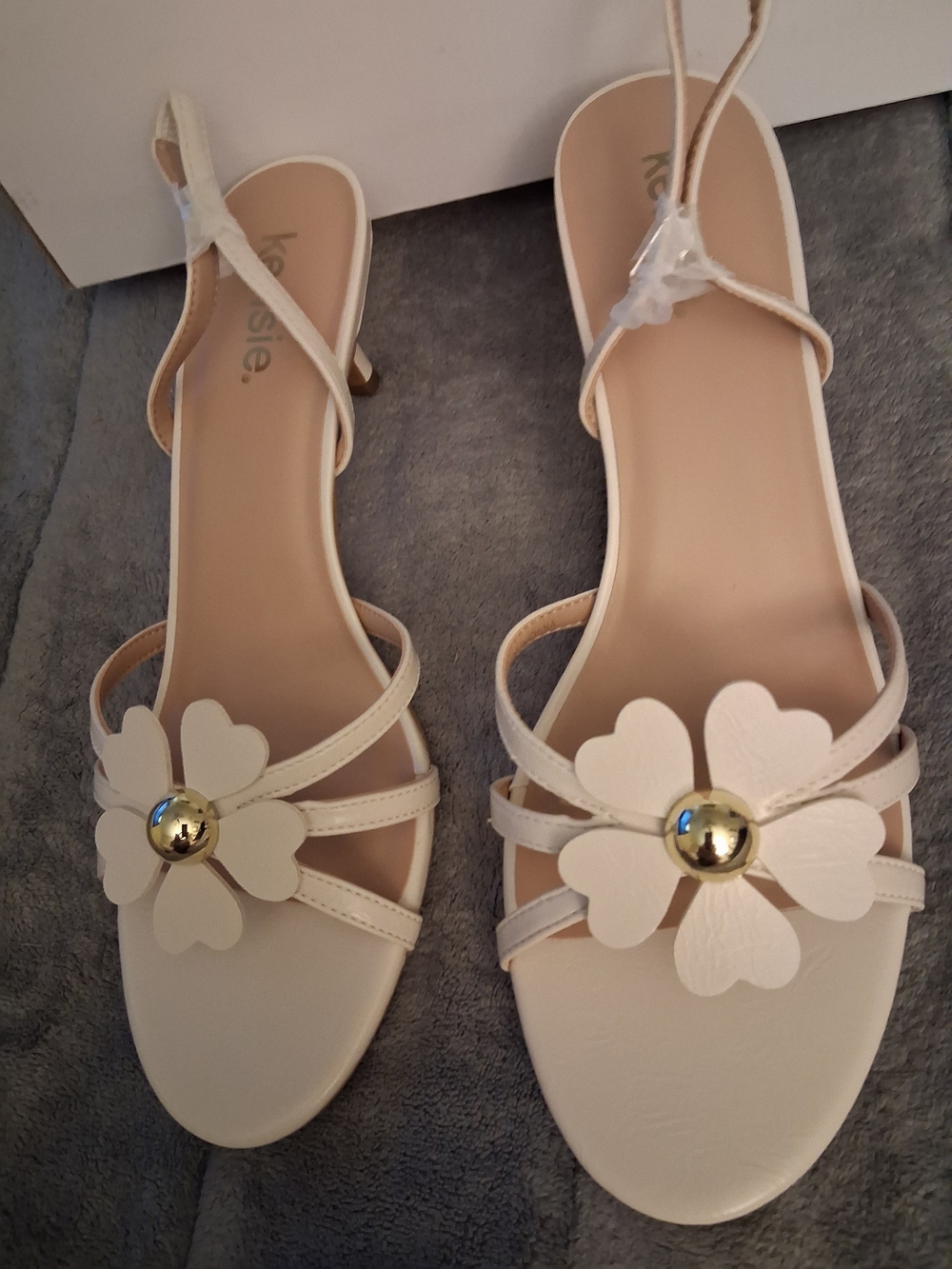 Kensie Women's US Size 9.5M  Flower-Strap Slingback Sandals